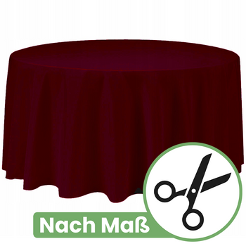 Runde Tischdecke NACH MAß – Farbe BORDEAUX