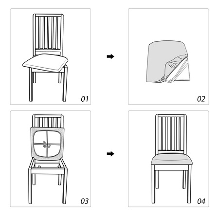 Stuhlsitzbezug Jacquard Braun