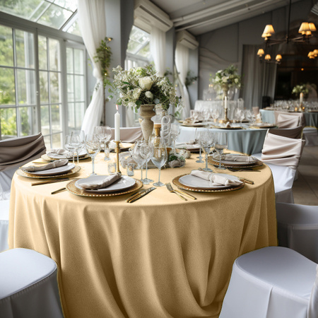 Runde Tischdecke Cappuccino, MATTER VELOURS, Durchmesser 320 cm