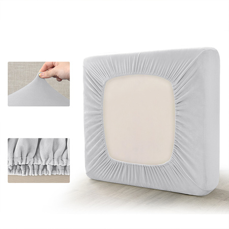 Sofa sitzkissenbezug, Velours, Hellgrau, 80-100 cm