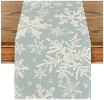 Delikater Weihnachts- Tischläufer mit Schneeflockenmuster 33x273 cm