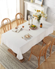 Baumwolltischdecke, WEISS, rechteckig 140x240 cm