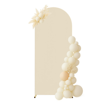 Bezug für Ballonbogen – Metallgestell Fotowand 80x180cm – Champagnerfarben