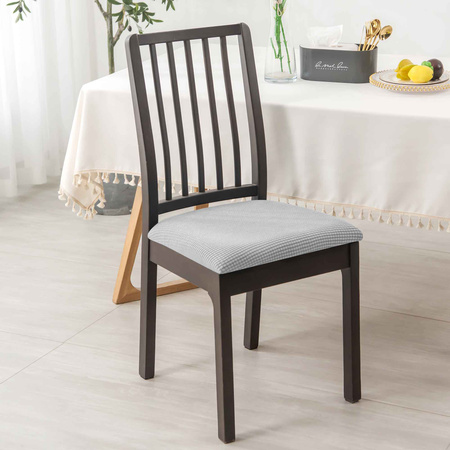 Stuhlsitzbezug Jacquard Hellgrau