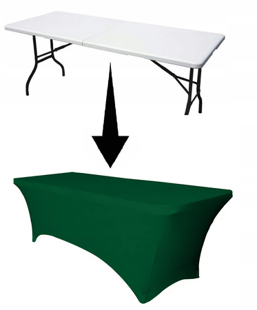 BANKETTTISCHHUSSE 180x76 cm – DUNKELGRÜN