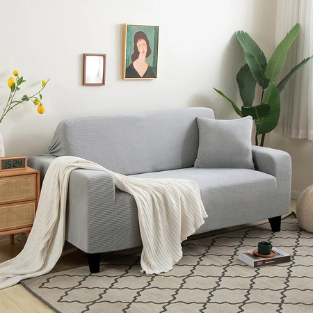 Bezug für ein Sofa, 2-sitzer-Sofa, 145-185 cm lang HELLGRAU