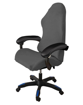 DICKER, VELOURS BEZUG FÜR GAMING-STUHL, DUNKELGRAU.