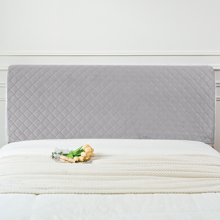 Kopfteilbezug, hellgrau, 180x50 cm