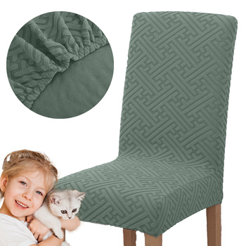 DICKER, JACQUARD PRÄGUNG MUSTER F, STUHLBEZUG GRÜN