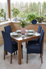 STUHLHUSSE VELVET MARINEBLAU