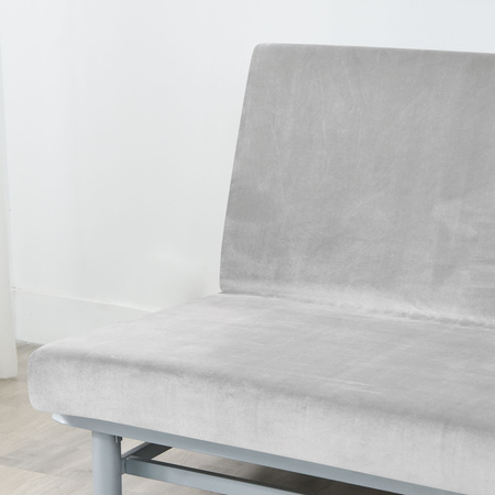 Velvet Bezug Für Schlafsofa Hellgrau