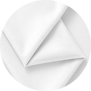 Runde Tischdecke nach Maß, matter Velours, weiß