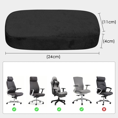 ARMLEHNEN-BEZUG mit SCHAUMEINSATZ — schwarz