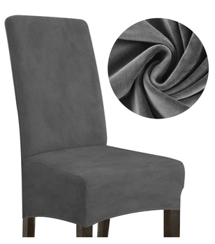 DICKER, DUNKELGRAU VELOURS BEZUG FÜR GROßEN STUHL (Größe L)