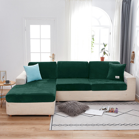 Sofa sitzkissenbezug, Velours, Dunkelgrün, 80-100 cm