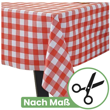Tischdecke mit rotem Karo – nach Maß