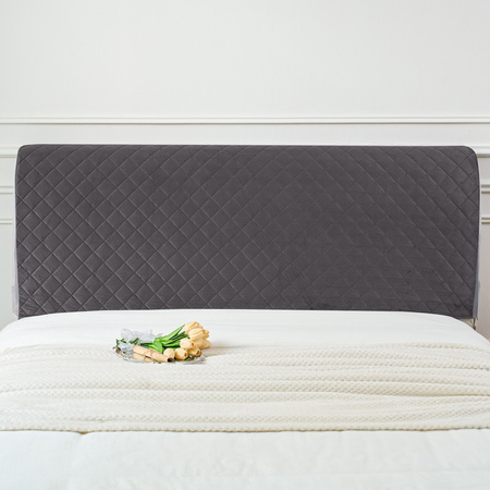 KOPFTEIL-HUSSE FÜR BETT STEPPUNG DUNKELGRAU