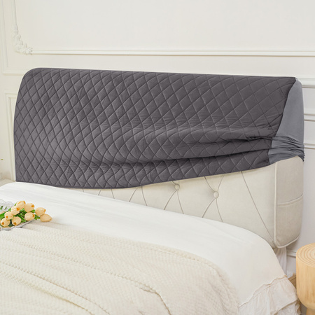 KOPFTEIL-HUSSE FÜR BETT STEPPUNG DUNKELGRAU