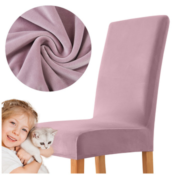 STUHLHUSSE VELOURS Rosa