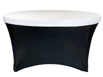 Flexible Tischdecke, Überzug, Topper weiß für runde Tische Fi 180cm