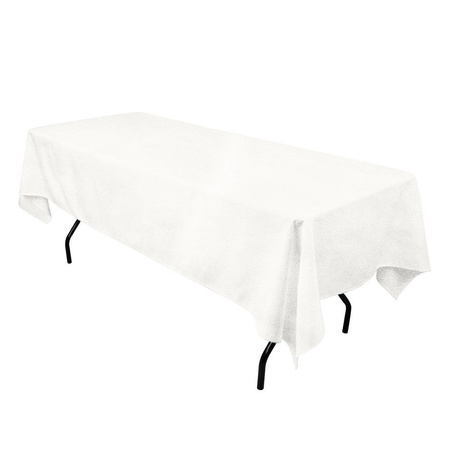 Matt Velours Tischdecke in Milchweiß - Nach Maß.