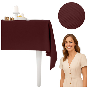 kastanienbraunes Tischtuch Tisch 140x240cm