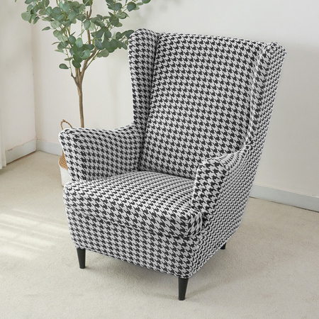 SESSELBEZUG für OHRSESSEL, Jacquard, Hahnentritt