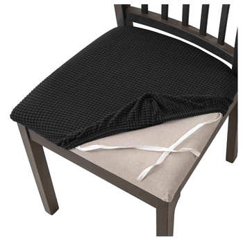 Stuhlsitzbezug Jacquard Schwarz