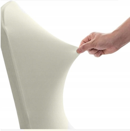 Bankett-Stuhlhussen, elastisch, standard, ecru
