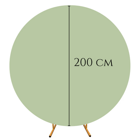 Elegante olivgrüne Auflage für Hochzeitsbogen – 200 cm Durchmesser