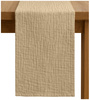 Zarter MUSSELIN-TISCHLÄUFER, beige 40×275 cm