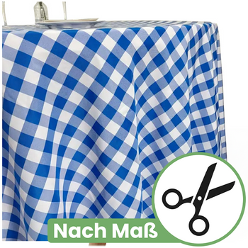 Tischdecke mit blauem Karo – nach Maß