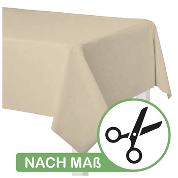 Rechteckige Tischdecke NACH MAß – Farbe BEIGE
