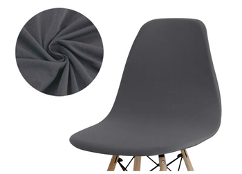 Dicker, Glatter Bezug Für Skandinavischen Stuhl DUNKELGRAU