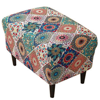 Bezug für Fußbank/Pouf mit Mandala-Muster