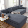 Bezug für ein Sofa, 4-Sitzer Sofa, Länge 235-300 cm, jacquard, dunkelgrau