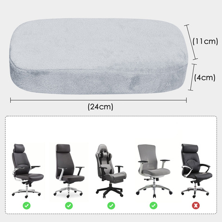 ARMLEHNEN-BEZUG mit SCHAUMSTOFF — hellgrau