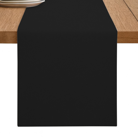 Glatter Tischläufer SCHWARZ 40x275 cm