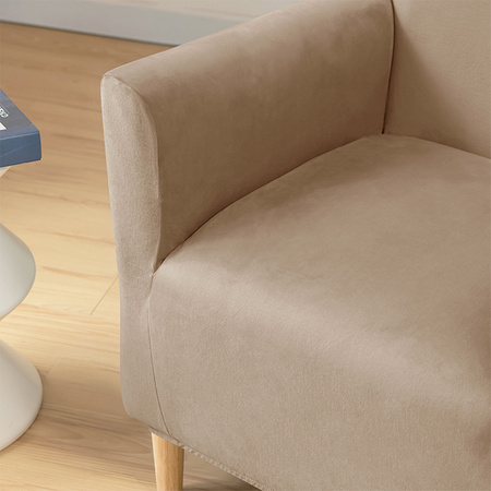 Bezug für Sessel in Größe S, Velours-Plüsch, BEIGE, CAPPUCCINO