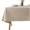 Beige Leinen-Tischdecke, rechteckig 140x150 cm