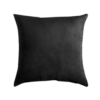 Dekorativer VELOURS Kissenbezug  SCHWARZ