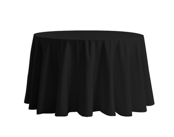 Schwarz Tischtuch, rund, Durchmesser 260cm