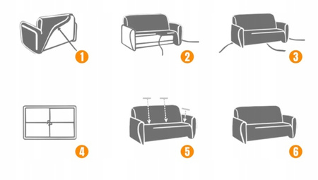 Bezug für ein Sofa, 4-Sitzer-Sofa, 235- 300 cm lang, hellgrau