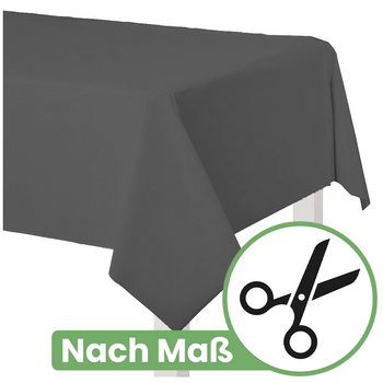 Rechteckige Tischdecke NACH MAß – Farbe DUNKELGRAU