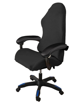 DICKER, VELOURS BEZUG FÜR GAMING-STUHL, SCHWARZ.