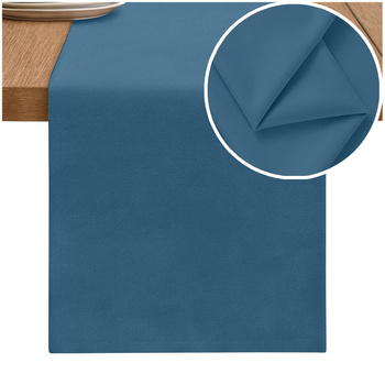 VELOURS Tischläufer KÜHLES BLAU 40x275 cm