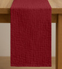 Zarter MUSSELIN-TISCHLÄUFER, bordeaux 40×275 cm