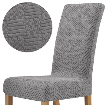 STUHLHUSSE geprägte Rauten Jacquard DICK DUNKELGRAU