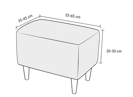 Veloursbezug Für Fußbank, Pouf, Marineblau