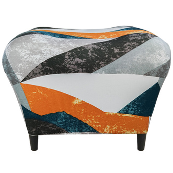 Husse für Fußhocker/Pouf HELLER AUSDRUCKSSTARKER GEOMETRISCHER MUSTER